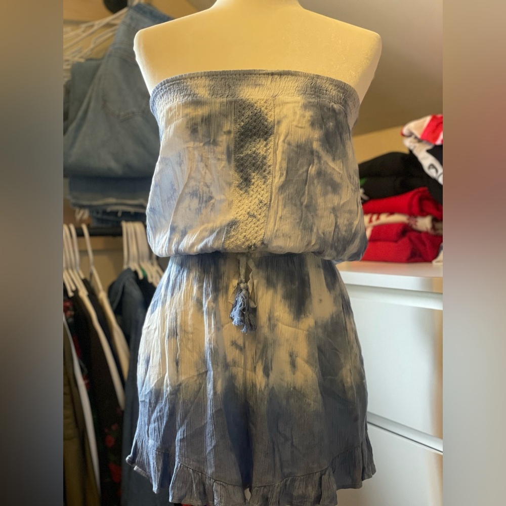 Tie-dye Strapless Romper